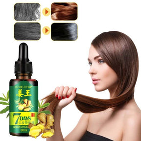 Ginger Hair Oil Nutrient Hair Solution | Fast Natural Hair Loss Treatment Hair Care (30ml)