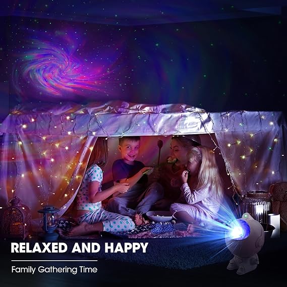 Astronaut Star Projector, Kids Night Light, Nebula Projector Light. Galaxy Bedroom Projector