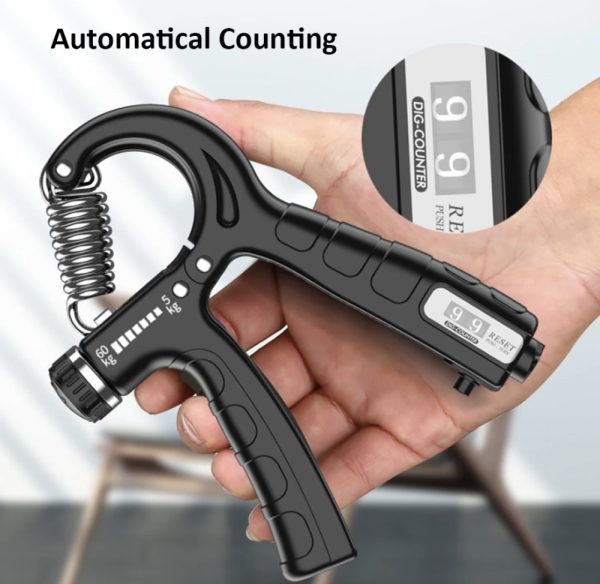 Automatic Counting Hand Grip Strengthener Adjustable Resistance Wrist Strengthener Forearm Gripper Hand Workout Squeezer Grip Strength Trainer(random Colour)