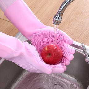 Silicon Washing Gloves | Rubber Dish Washing Gloves