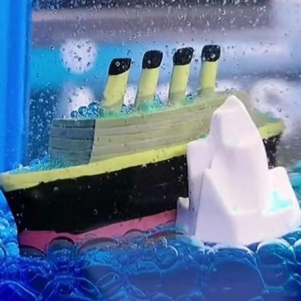 Titanic Cruise Iceberg Fluid Liquid Wave Toys | Moving Titanic Liquid Wave Cruise Ship,nautical Car Dashboard | Living Room | Office | Satisfying Mind Calming | Smooth Movement