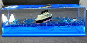 Titanic Cruise Iceberg Fluid Liquid Wave Toys | Moving Titanic Liquid Wave Cruise Ship,nautical Car Dashboard | Living Room | Office | Satisfying Mind Calming | Smooth Movement