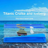 Titanic Cruise Iceberg Fluid Liquid Wave Toys | Moving Titanic Liquid Wave Cruise Ship,nautical Car Dashboard | Living Room | Office | Satisfying Mind Calming | Smooth Movement