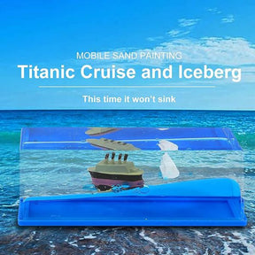 Titanic Cruise Iceberg Fluid Liquid Wave Toys | Moving Titanic Liquid Wave Cruise Ship,nautical Car Dashboard | Living Room | Office | Satisfying Mind Calming | Smooth Movement